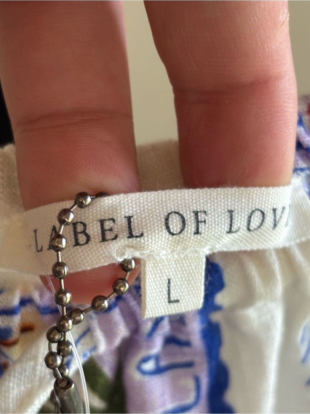Label of Love Blue Moon Postcard Linen Blend Pull On Pants Women L - 27x28.5 NWT - Picture 3 of 8